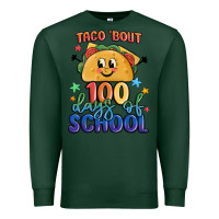 Sports Green taco bout 100 days of school Premium Sweatshirt - MaliasSmallBusiness