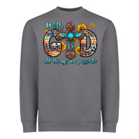 Storm with god all things are possible cross Heavyweight Sweatshirt - Zillion Design Studio