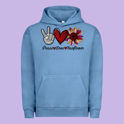 Peace Love Sunflower Urban Hoodie Designed By Bettercallsaul