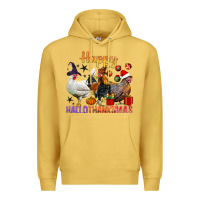 Antique Gold Happy Hallothanksmas Chick Premium Hoodie - BundleAndBundleShop