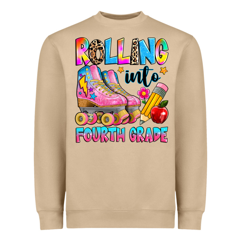 Rolling Into Fourth Grade Heavyweight Sweatshirt by texasbilliewilder | Teevron