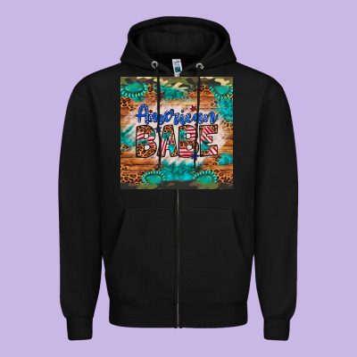 American Babe Zipper Hoodie Designed By Artiststas
