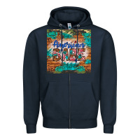 Navy american babe Zipper Hoodie - Artiststas