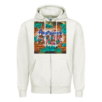 Oatmeal Heather american babe Zipper Hoodie - Artiststas