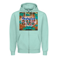 Seafoam american babe Zipper Hoodie - Artiststas