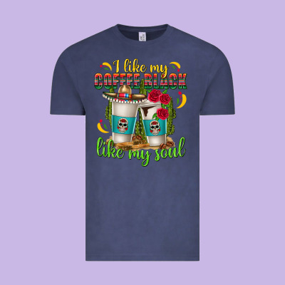 I Like My Coffee Black Like My Soul Vintage Tee Designed By Texasbilliewilder