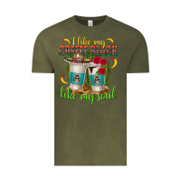 Vintage Olive I Like My Coffee Black Like My Soul Vintage Tee - texasbilliewilder