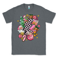 Charcoal Heather pink christmas lightning bolt Classic Tee - AdoDesignShop