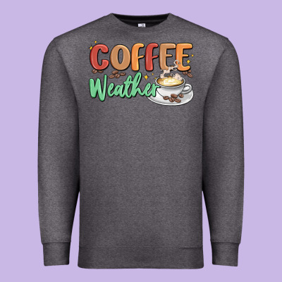 Coffee Weather Premium Sweatshirt Designed By Maliassmallbusiness