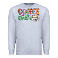 Heather Grey coffee weather Premium Sweatshirt - MaliasSmallBusiness
