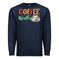Navy coffee weather Premium Sweatshirt - MaliasSmallBusiness