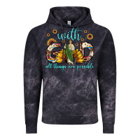 Cloud Black with god all things are possible matthew 19 26 Vintage Hoodie - JahusDesignShop
