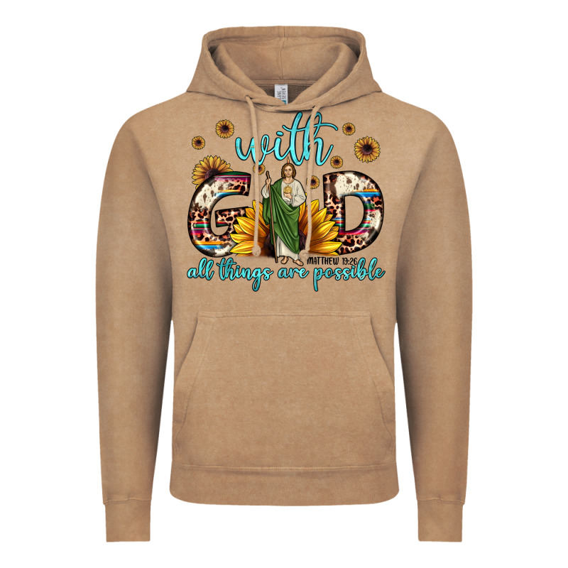 With God All Things Are Possible Matthew 19 26 Vintage Hoodie by JahusDesignShop | Teevron