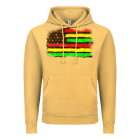 Vintage Mustard juneteenth flag Vintage Hoodie - texasbilliewilder