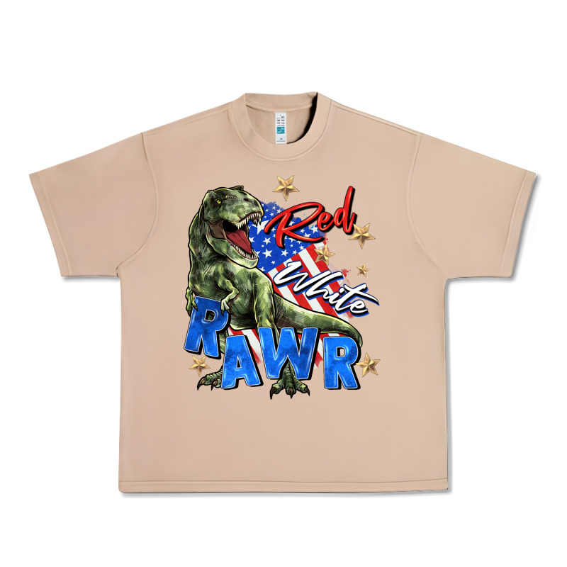 Red White Rawr Urban Heavy Tee by Zillion Design Studio | Teevron