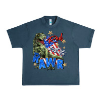 Midnight Navy red white rawr Urban Heavy Tee - Zillion Design Studio