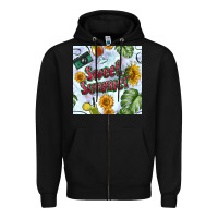 Black sweet summer seamless pattern Zipper Hoodie - BundleAndBundleShop