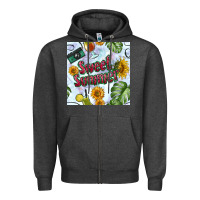 Charcoal Heather sweet summer seamless pattern Zipper Hoodie - BundleAndBundleShop