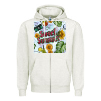 Oatmeal Heather sweet summer seamless pattern Zipper Hoodie - BundleAndBundleShop