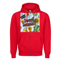 Red sweet summer seamless pattern Zipper Hoodie - BundleAndBundleShop