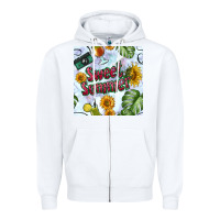White sweet summer seamless pattern Zipper Hoodie - BundleAndBundleShop