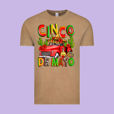 Cinco De Mayo Truck Vintage Tee Designed By Zillion Design Studio