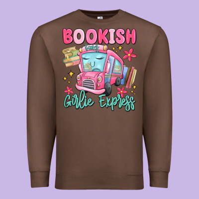 Bookish Girlie Express Premium Sweatshirt Designed By Maliassmallbusiness