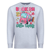 Heather Grey bookish girlie express Premium Sweatshirt - MaliasSmallBusiness