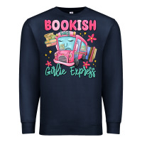 Navy bookish girlie express Premium Sweatshirt - MaliasSmallBusiness