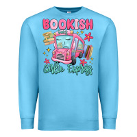 Ocean Blue bookish girlie express Premium Sweatshirt - MaliasSmallBusiness