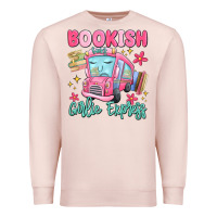 Pale Pink bookish girlie express Premium Sweatshirt - MaliasSmallBusiness