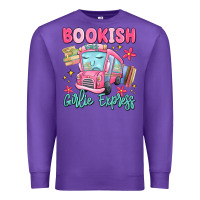 Purple bookish girlie express Premium Sweatshirt - MaliasSmallBusiness