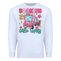 White bookish girlie express Premium Sweatshirt - MaliasSmallBusiness