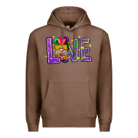 Chestnut Mardi Gras Love With Gnome Premium Hoodie - BundleAndBundleShop