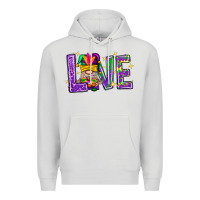 Dove Grey Mardi Gras Love With Gnome Premium Hoodie - BundleAndBundleShop