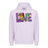 Lilac Mardi Gras Love With Gnome Premium Hoodie - BundleAndBundleShop