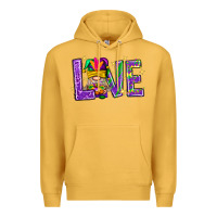 Mustard Mardi Gras Love With Gnome Premium Hoodie - BundleAndBundleShop