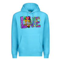 Ocean Blue Mardi Gras Love With Gnome Premium Hoodie - BundleAndBundleShop