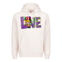 Pale Pink Mardi Gras Love With Gnome Premium Hoodie - BundleAndBundleShop
