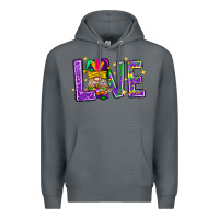 Rock Mardi Gras Love With Gnome Premium Hoodie - BundleAndBundleShop