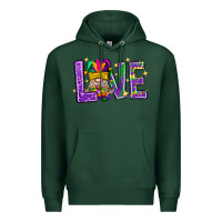 Sports Green Mardi Gras Love With Gnome Premium Hoodie - BundleAndBundleShop