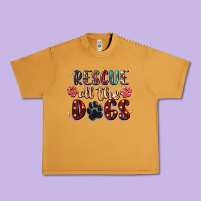 Rescue All The Dogs Urban Heavy Tee Designed By Zillion Design Studio