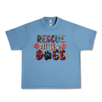 Pebble Blue rescue all the dogs Urban Heavy Tee - Zillion Design Studio