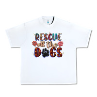 White rescue all the dogs Urban Heavy Tee - Zillion Design Studio