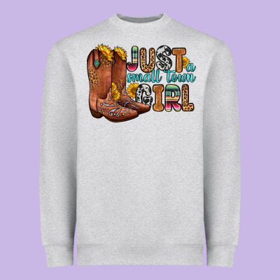 Just A Small Town Girl Heavyweight Sweatshirt Designed By Zillion Design Studio