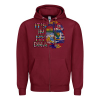 Burgundy it's in my dna Zipper Hoodie - BundleAndBundleShop