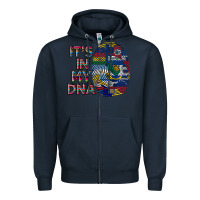 Navy it's in my dna Zipper Hoodie - BundleAndBundleShop