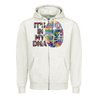 Oatmeal Heather it's in my dna Zipper Hoodie - BundleAndBundleShop