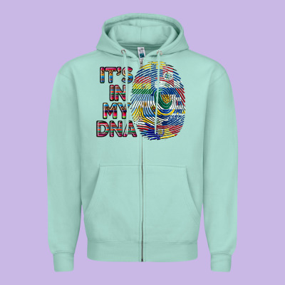 It's In My Dna Zipper Hoodie Designed By Bundleandbundleshop