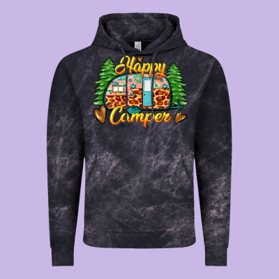 Happy Camper Vintage Hoodie Designed By Zillion Design Studio